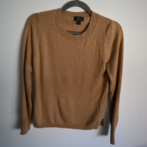 J.Crew Cashmere Crew Neck Sweater – Camel – Size S - Picture 1 of 9